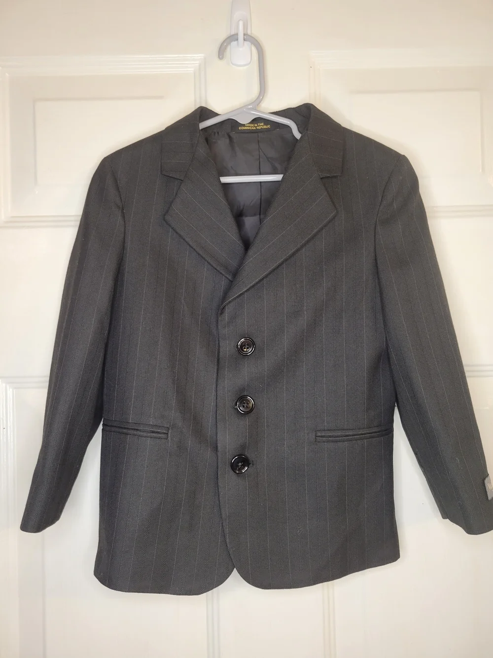 Gray Pinstripe Van Heusen Blazer - Classic Three-Button Suit Jacket